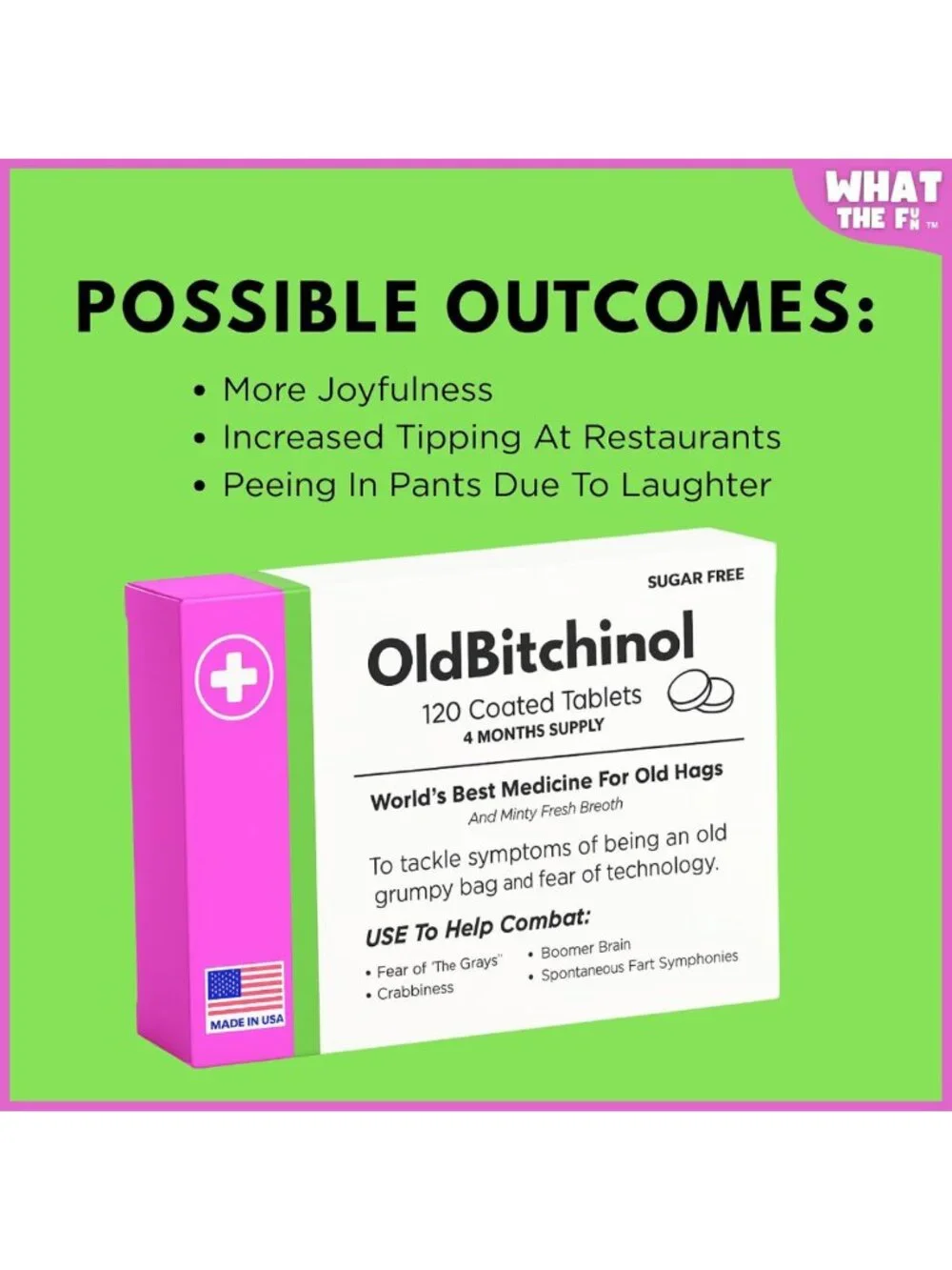 Old Bitchinol Funny Birthday Gag Gift – Novelty Mint Box, 120 Sugar-Free Mints